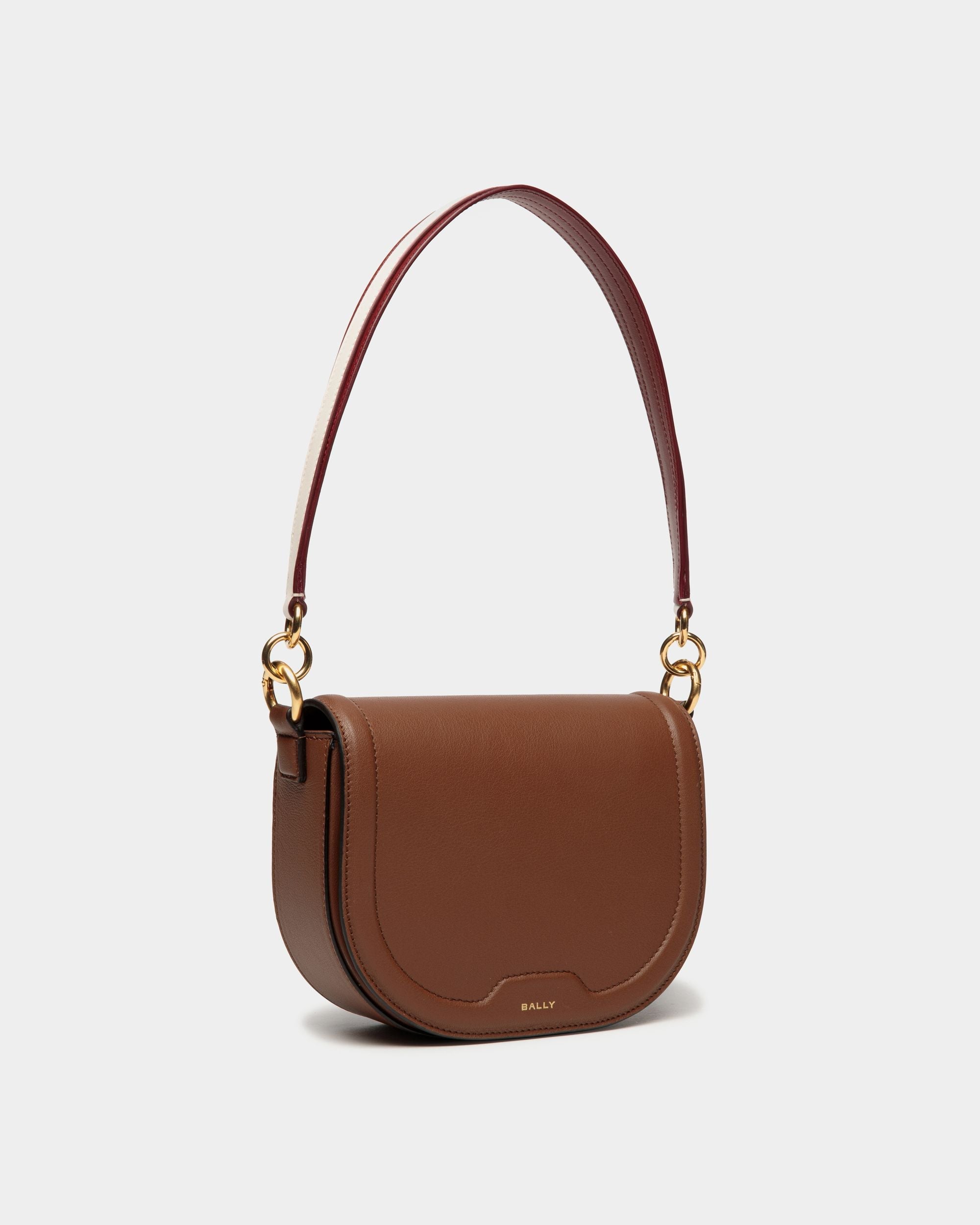 Code Crossbody Bag In Brown Leather - Image 4