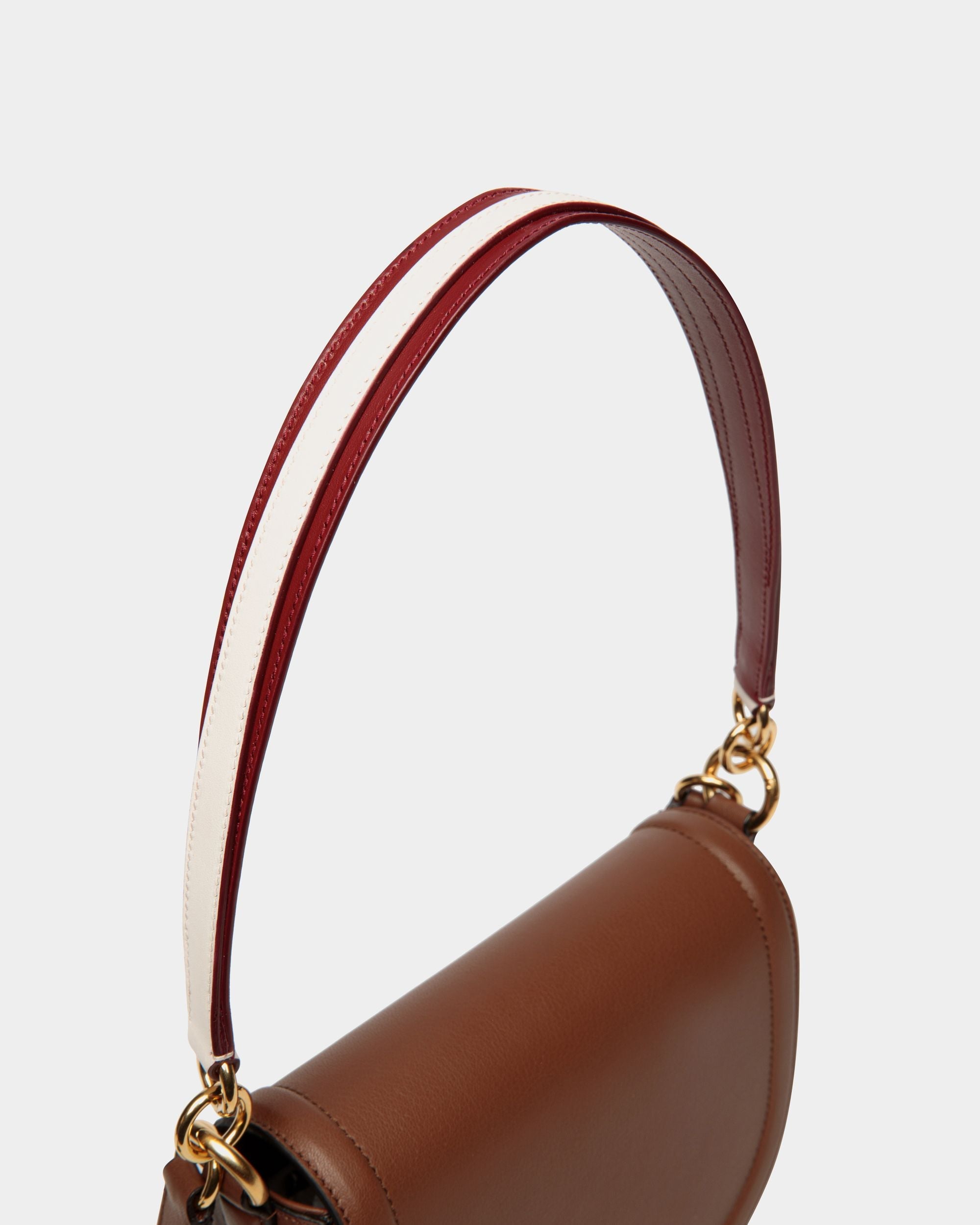 Code Crossbody Bag In Brown Leather - Image 5