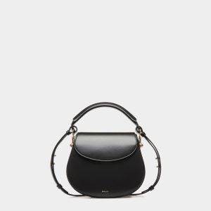 Lune Crossbody Bag In Black Leather
