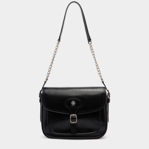 Beckett Soft Crossbody Bag in Black Leather