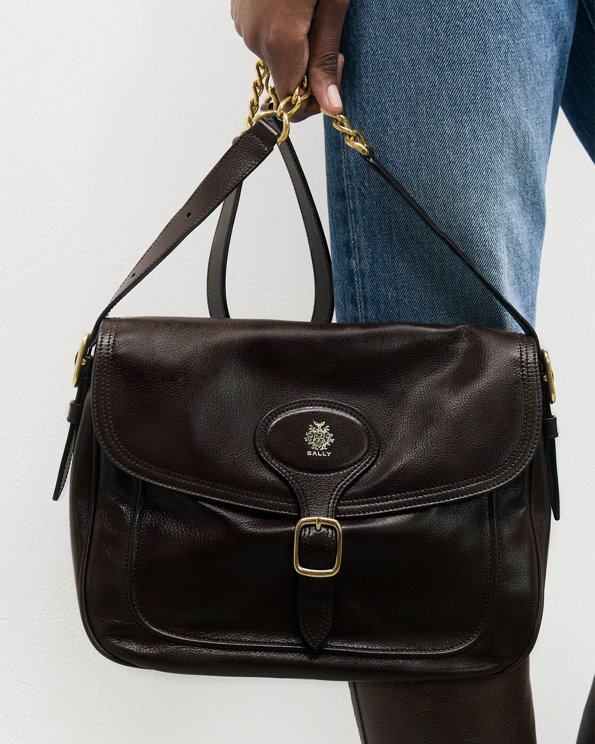 Beckett Soft Crossbody Bag in Black Leather - Image 6