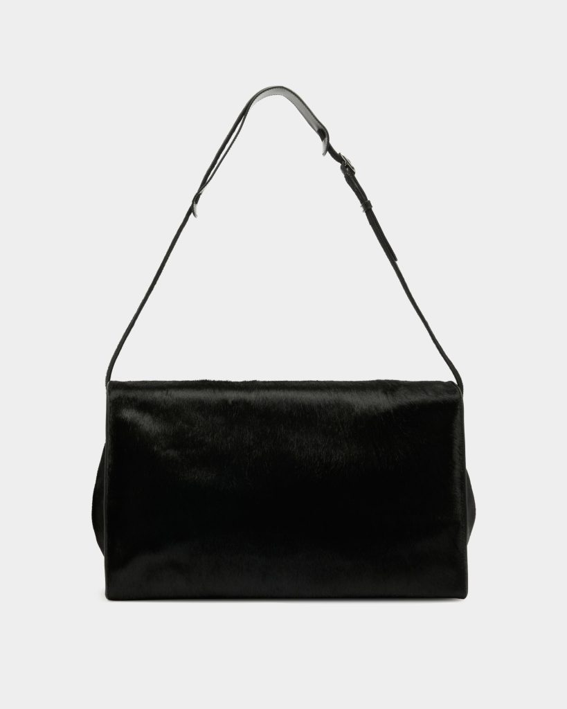 Easy Bally Foldable Tote in Black Pony Hair