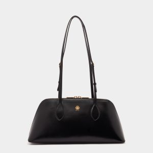 Praline Shoulder Bag in Black Leather
