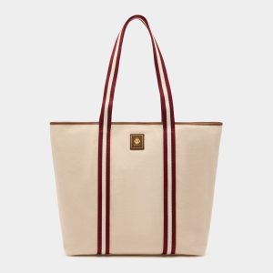 Edelbliss Tote Bag in Natural Canvas with Bally Ribbon