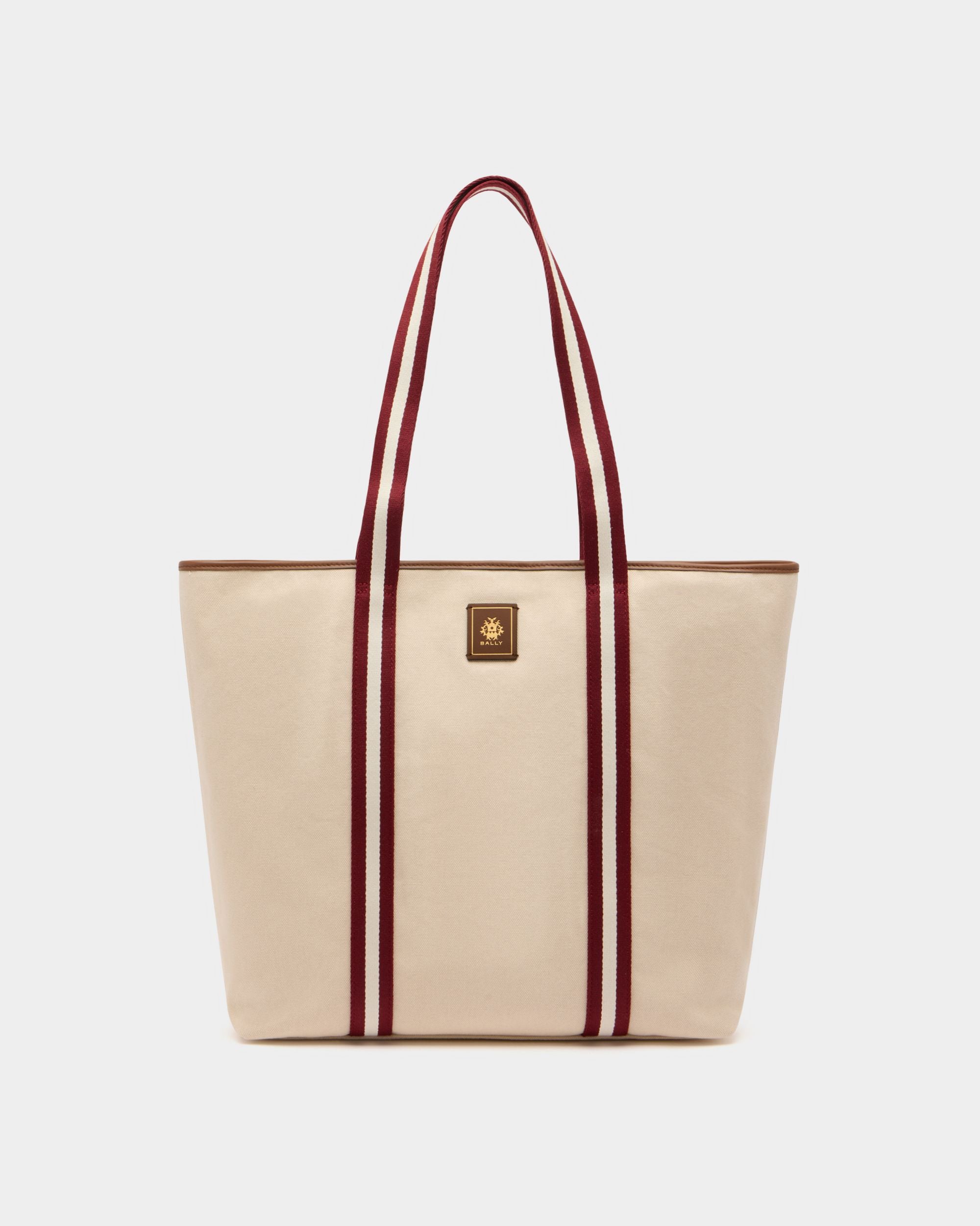 Edelbliss Tote Bag in Natural Canvas with Bally Ribbon
