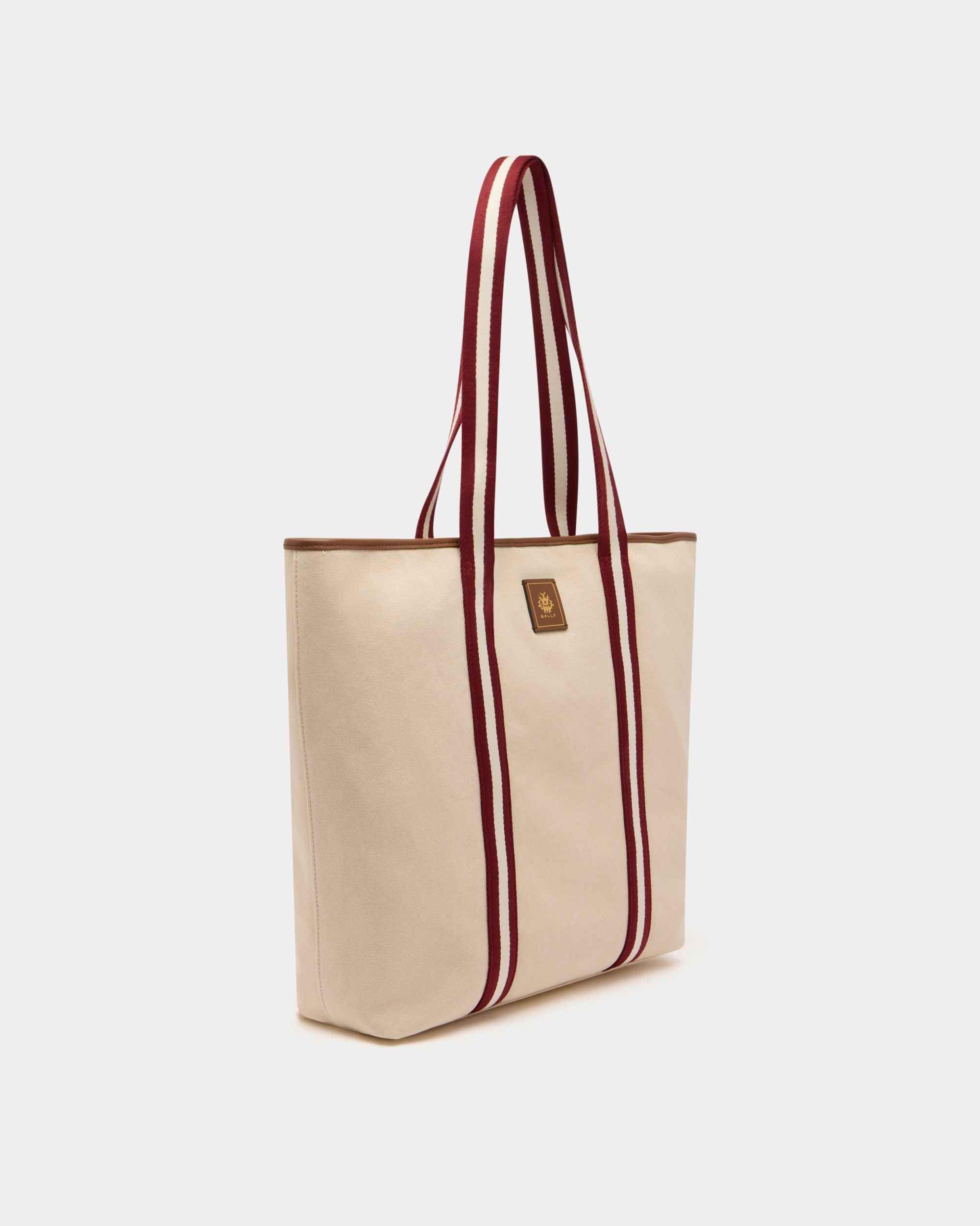 Edelbliss Tote Bag in Natural Canvas with Bally Ribbon - Image 4