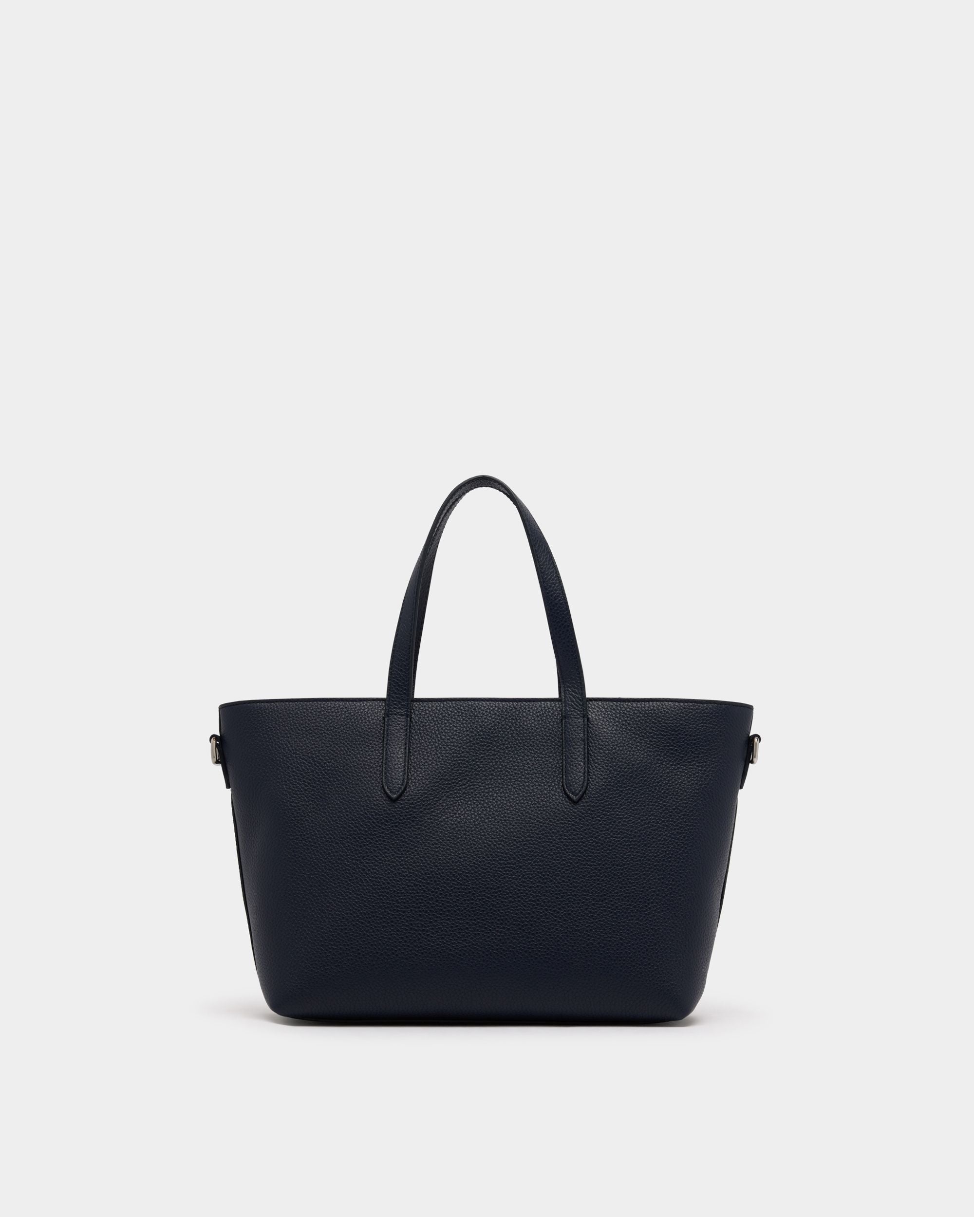 Hera Tote Bag in Navy Blue Leather - Image 3