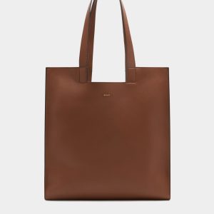 Easy Bally Tote Bag in Brown Leather