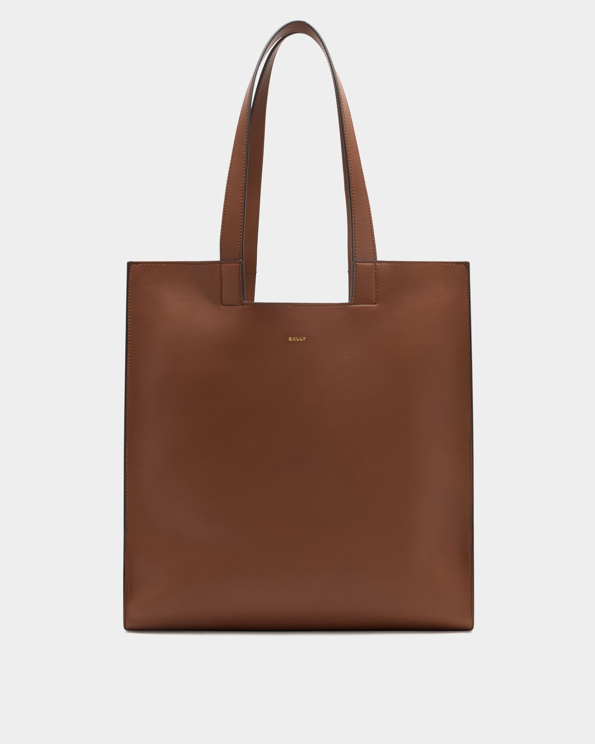 Easy Bally Tote Bag in Brown Leather