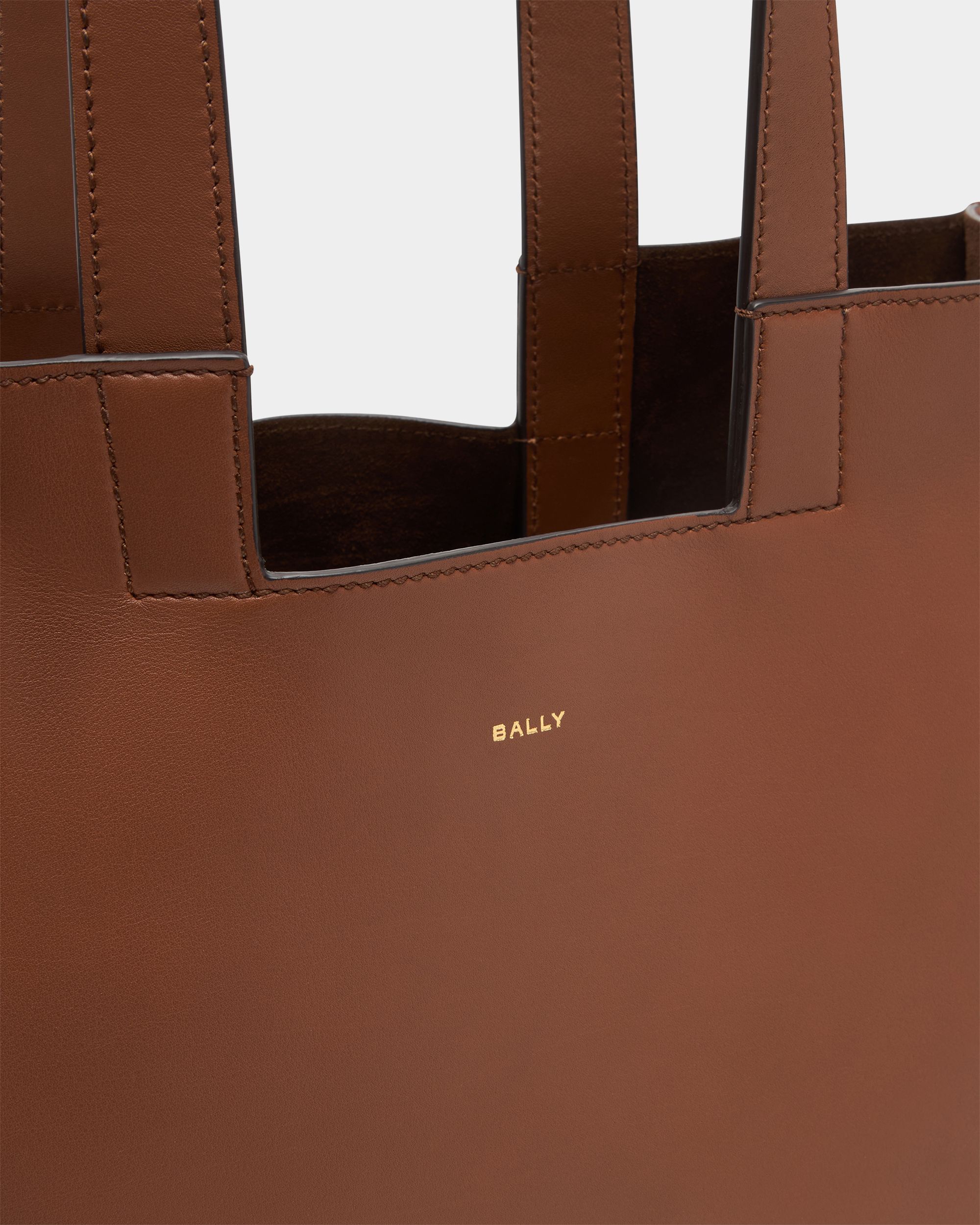 Easy Bally Tote Bag in Brown Leather - Image 6