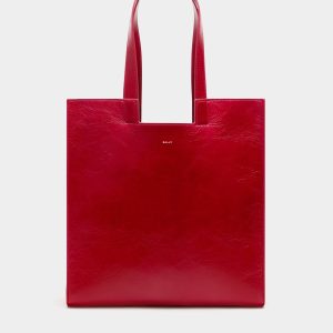 Easy Bally Tote Bag in Red Leather