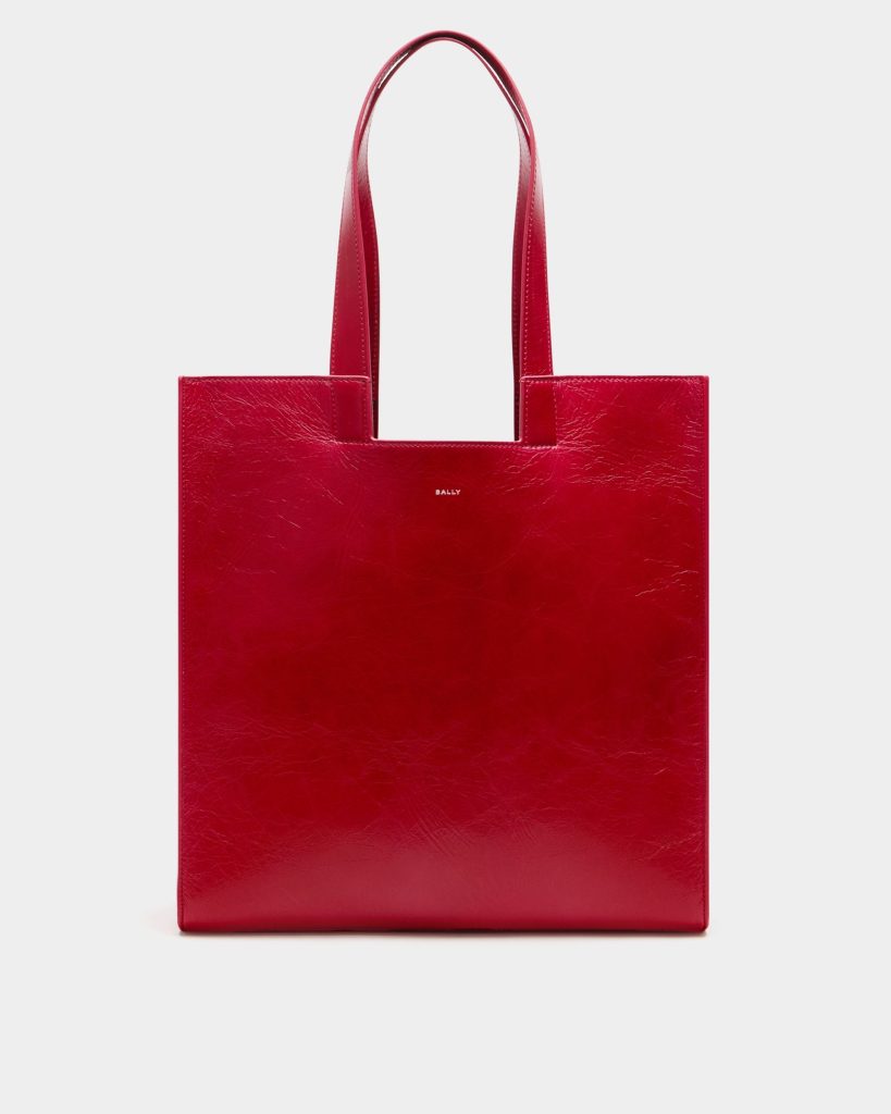 Easy Bally Tote Bag in Red Leather