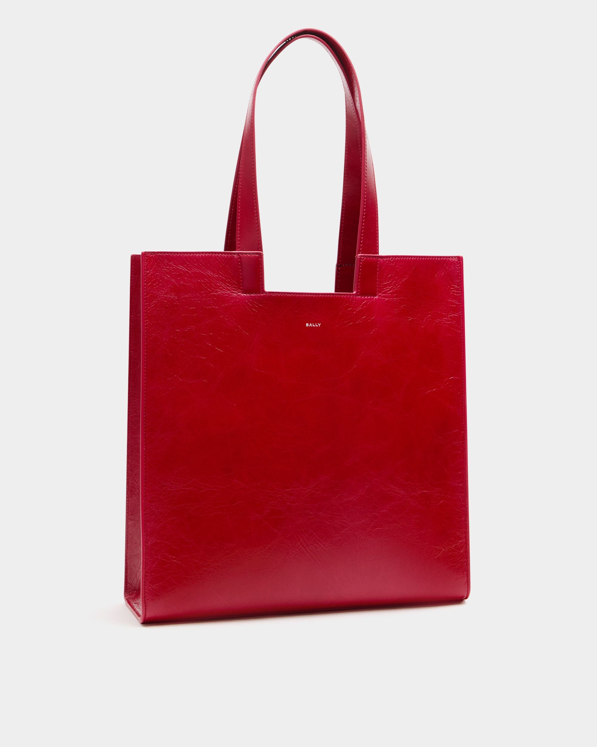 Easy Bally Tote Bag in Red Leather - Image 4