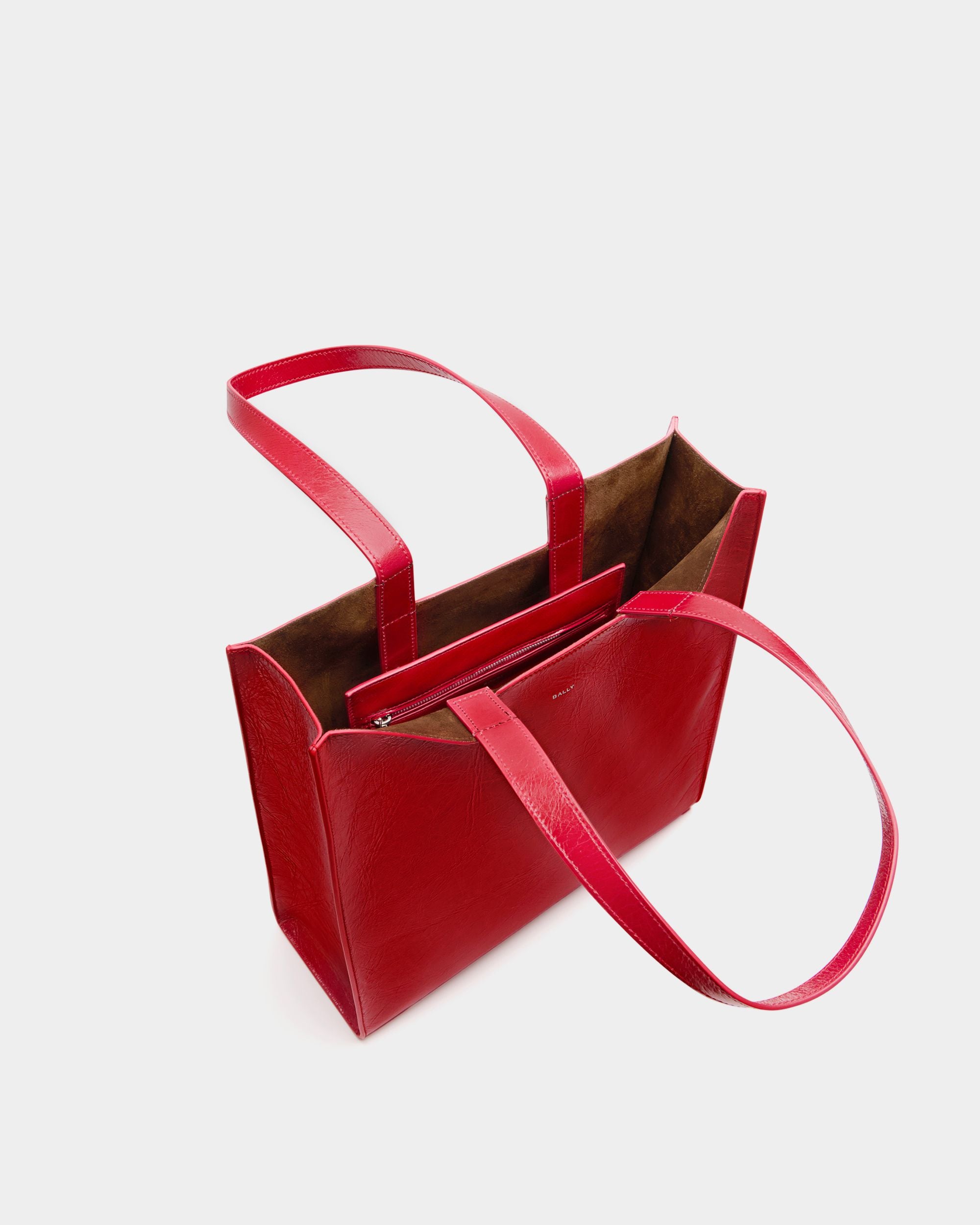 Easy Bally Tote Bag in Red Leather - Image 5