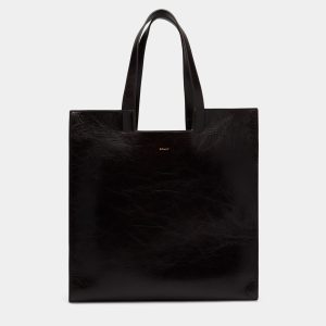 Easy Bally Tote Bag in Ebano Leather