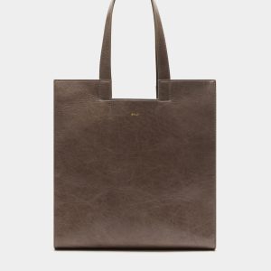 Easy Bally Tote Bag in Taupe Leather