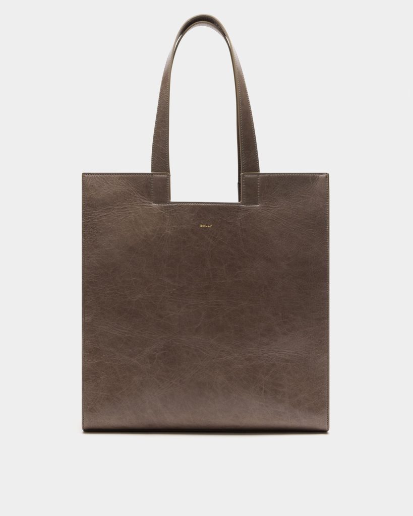 Easy Bally Tote Bag in Taupe Leather