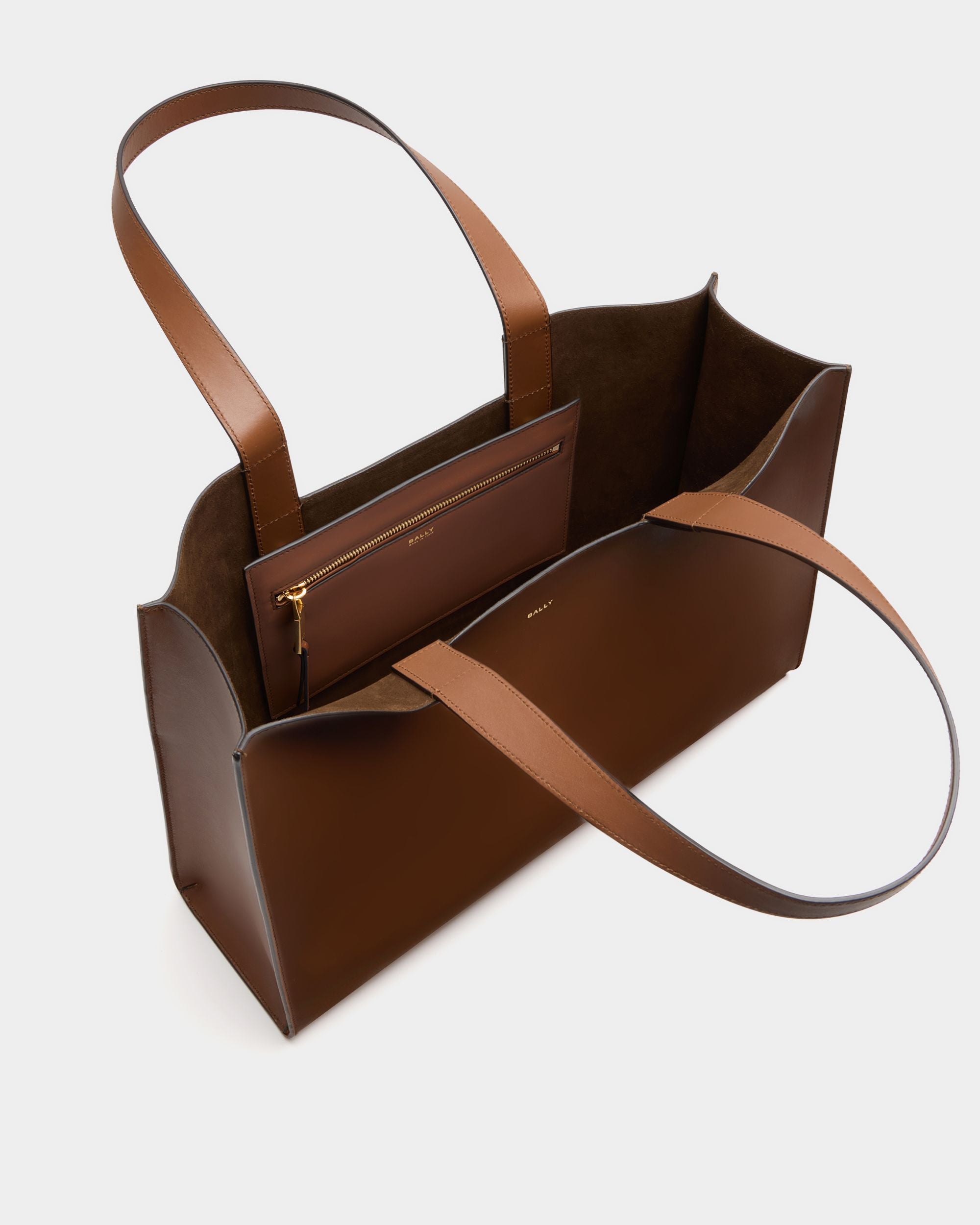 Easy Bally Tote Bag in Brown Leather - Image 5