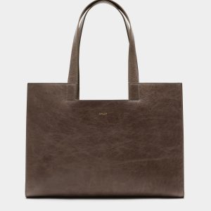 Easy Bally Tote Bag in Taupe Leather