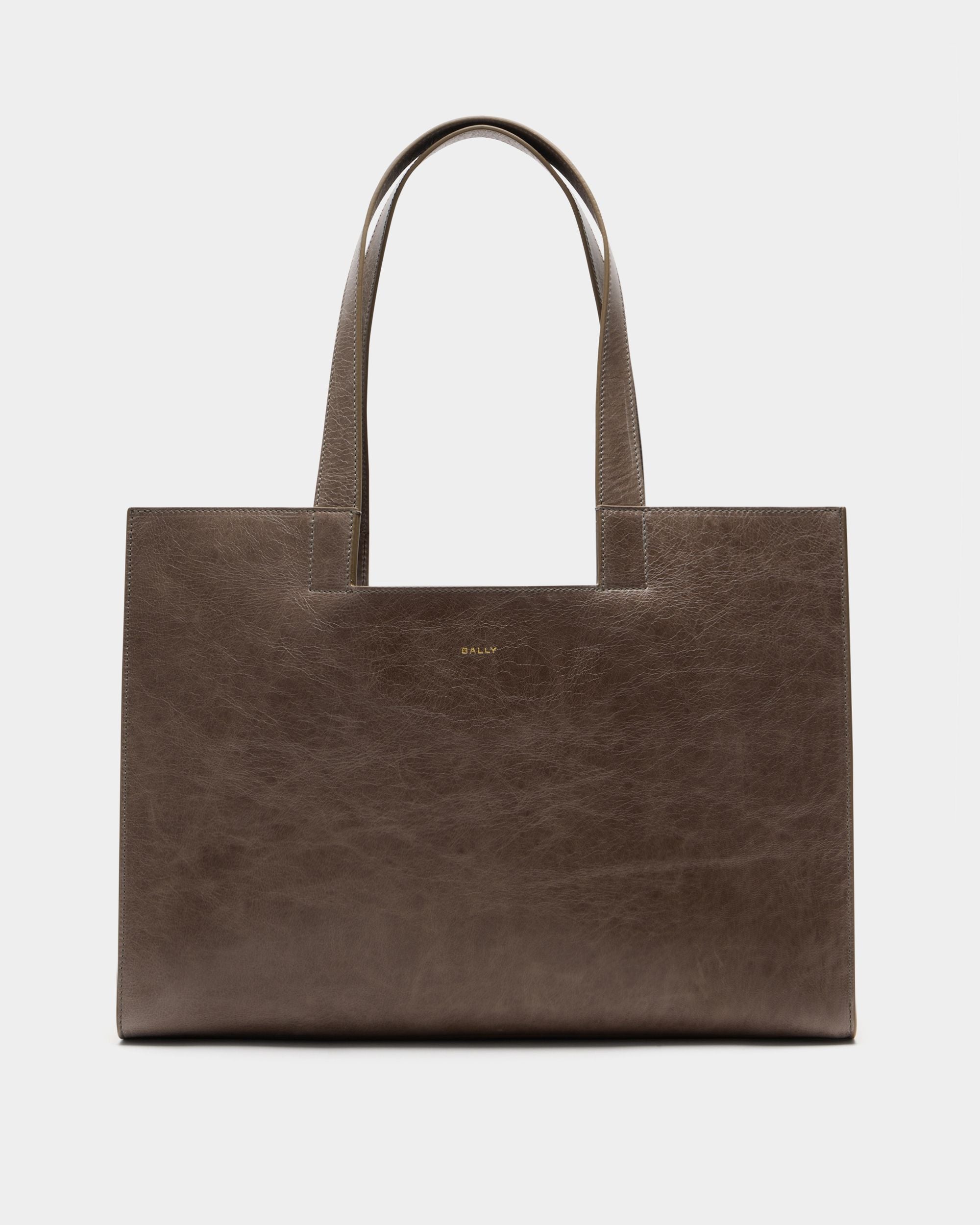 Easy Bally Tote Bag in Taupe Leather