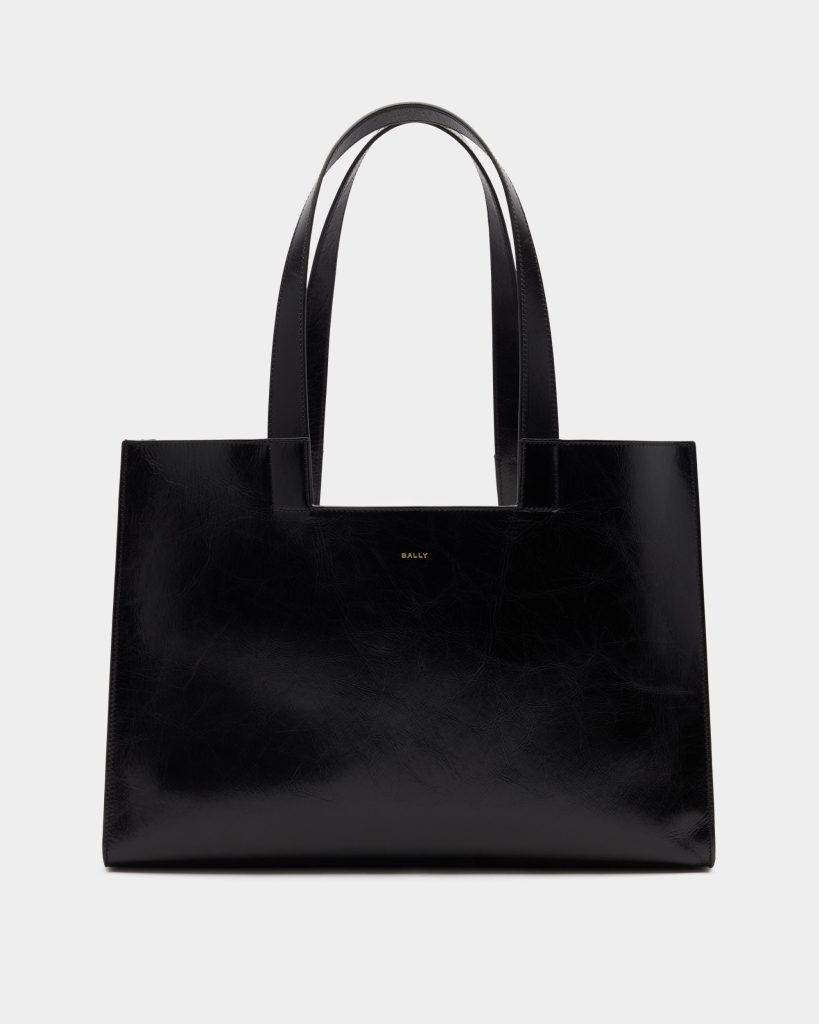 Easy Bally Tote Bag in Black Leather