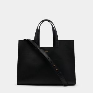 Easy Bally Tote Bag in Black Leather