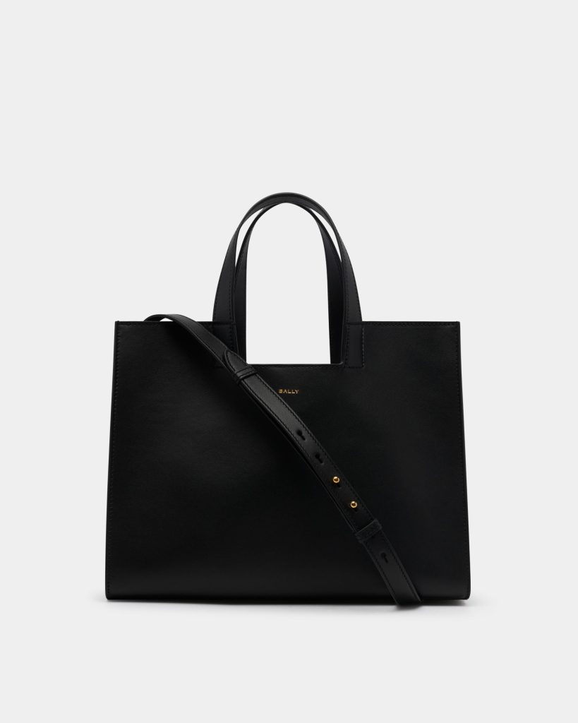 Easy Bally Tote Bag in Black Leather