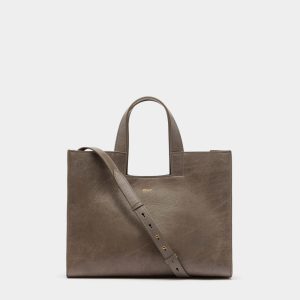 Easy Bally Tote Bag in Taupe Leather