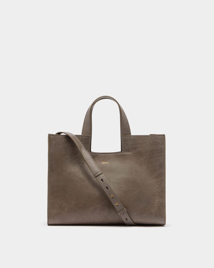 Easy Bally Tote Bag in Taupe Leather