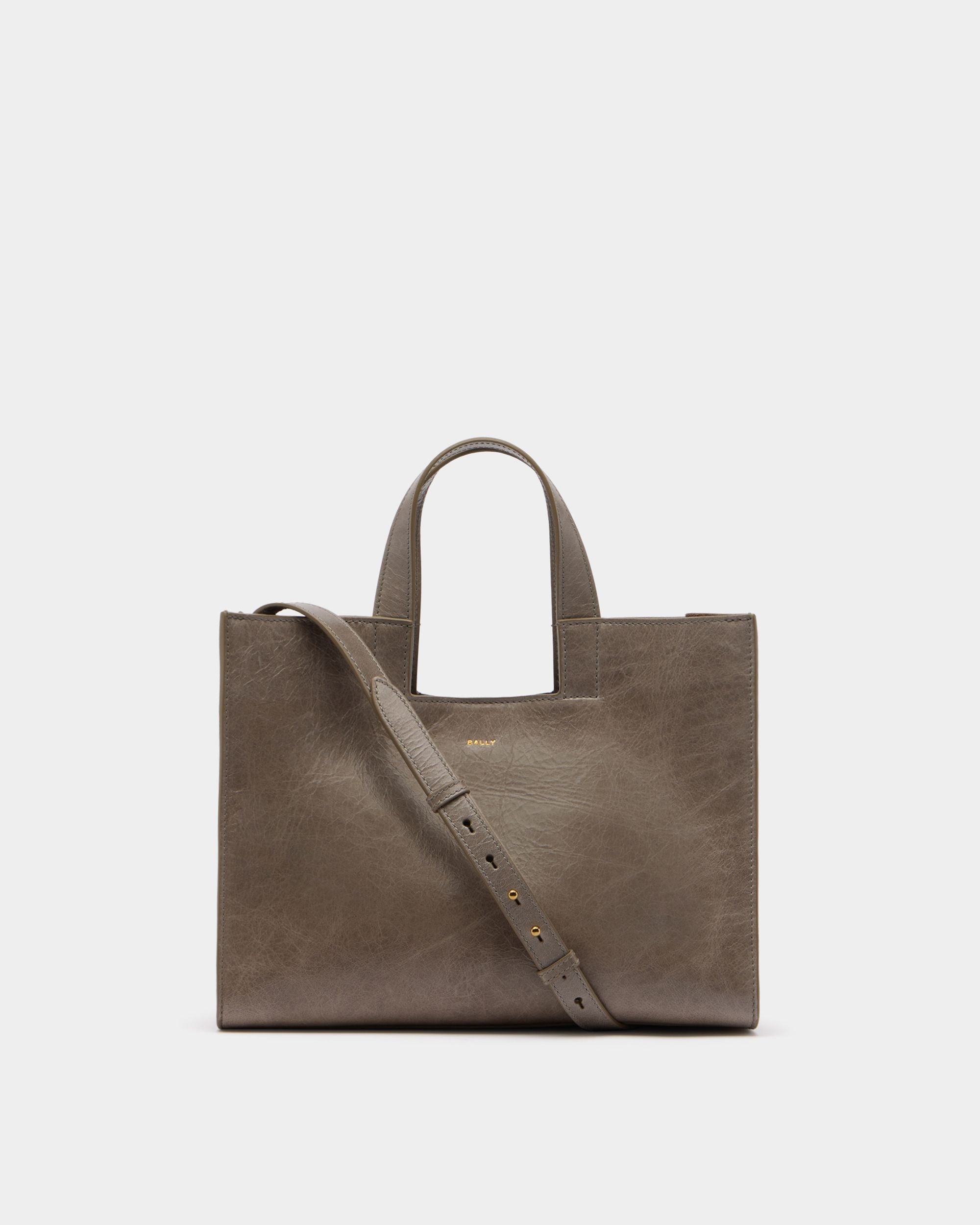 Easy Bally Tote Bag in Taupe Leather
