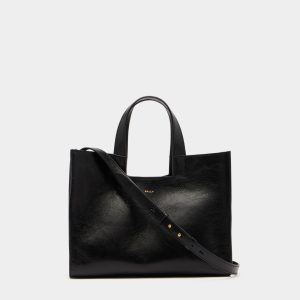 Easy Bally Tote Bag in Black Leather