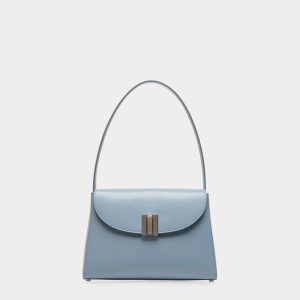 Ollam Shoulder Bag in Light Blue Leather