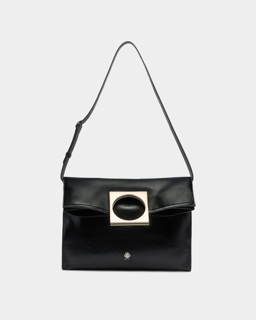Anni Foldable Tote in Black Leather