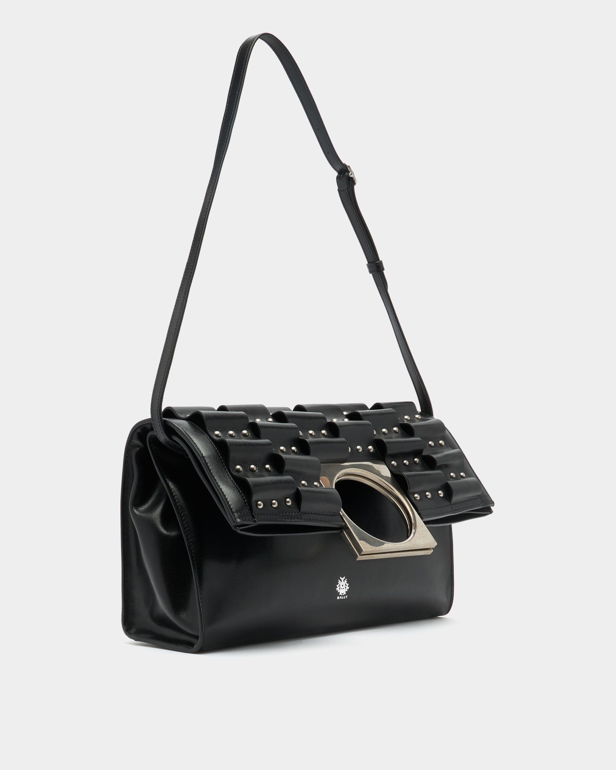 Anni Tote in Black Leather with Studs - Image 6