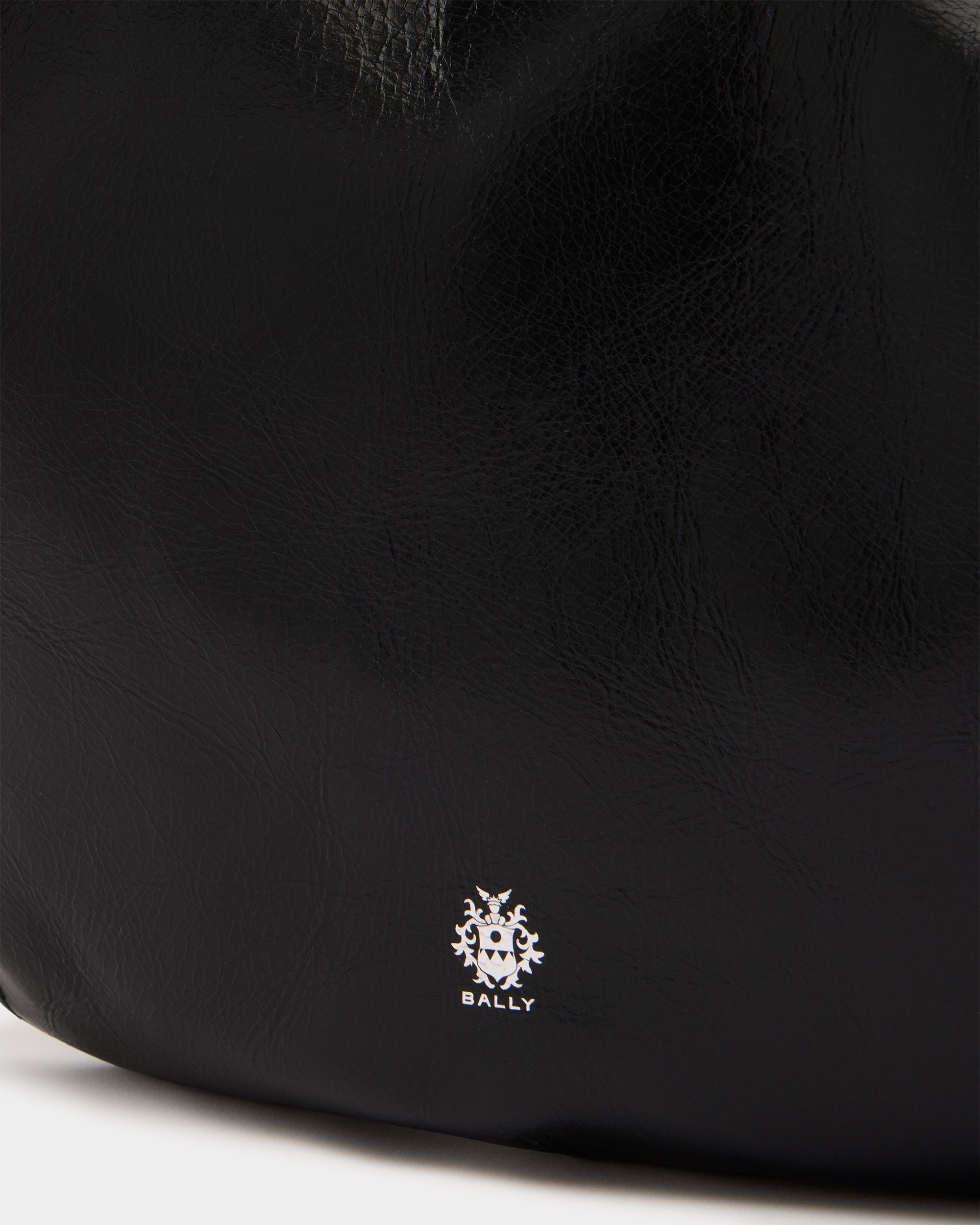Anni Shoulder Bag in Black Leather - Image 5