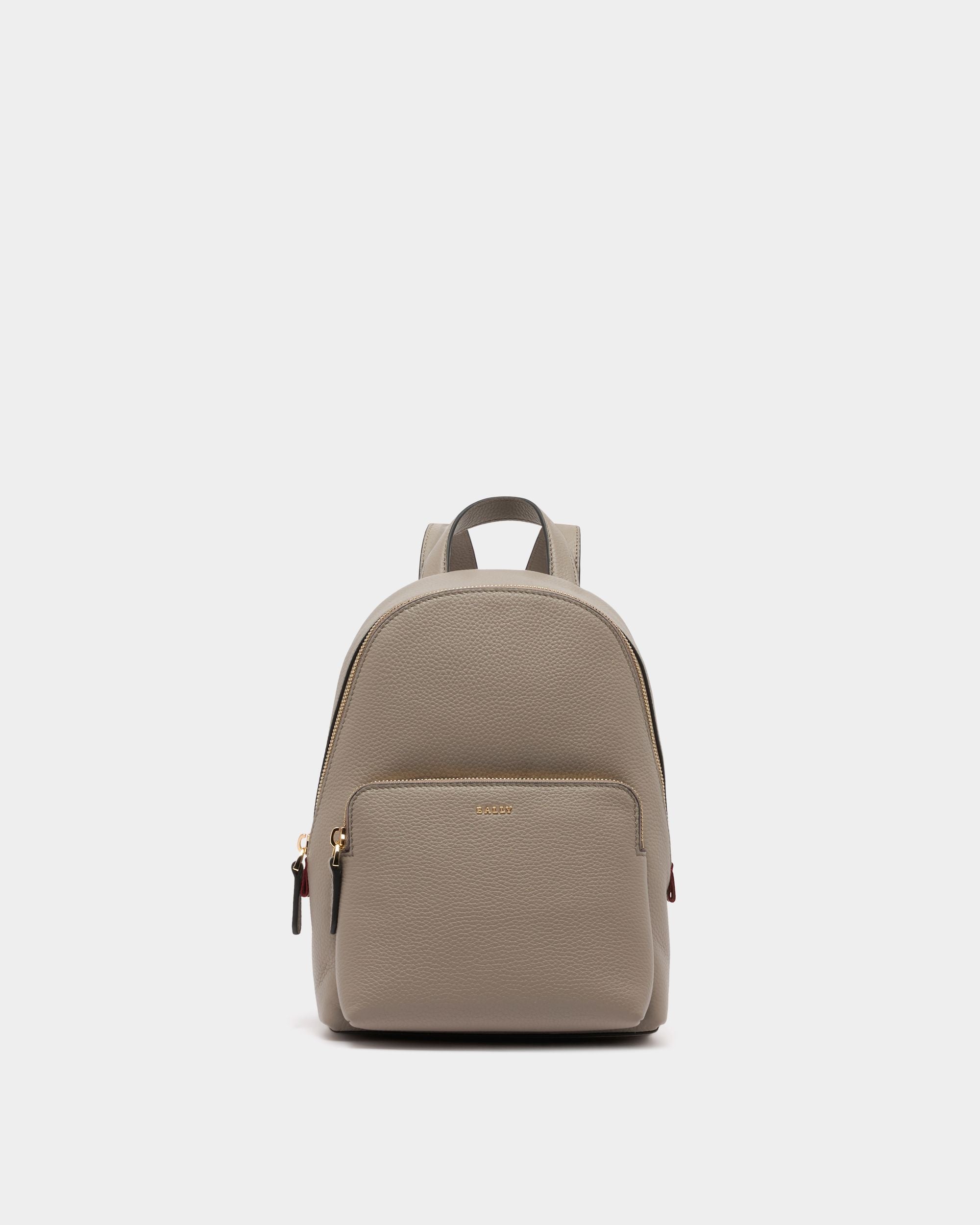 Mini Backpack in Taupe Grained Leather