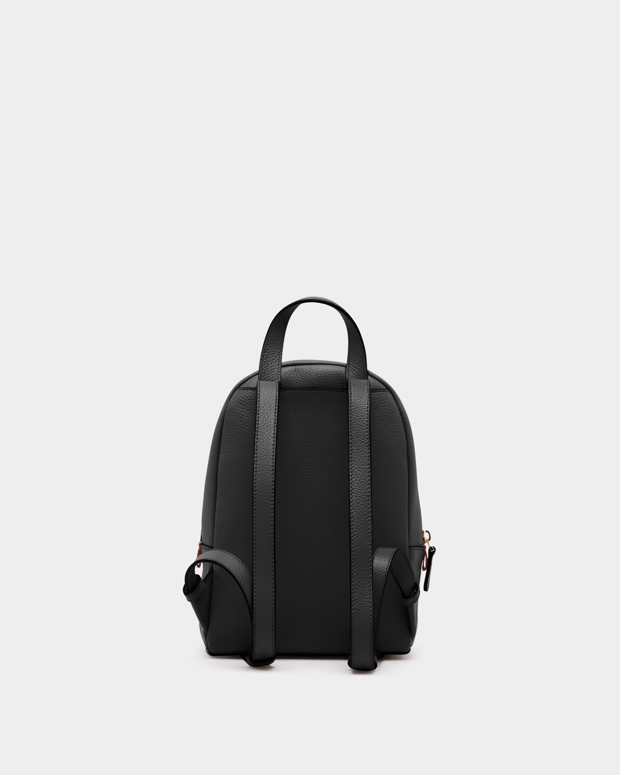 Mini Backpack in Black Grained Leather - Image 2