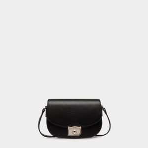 Mini Bag in Black Embossed Leather
