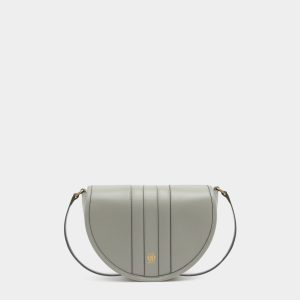 Signature Crossbody Bag in Glacier Grey Leather