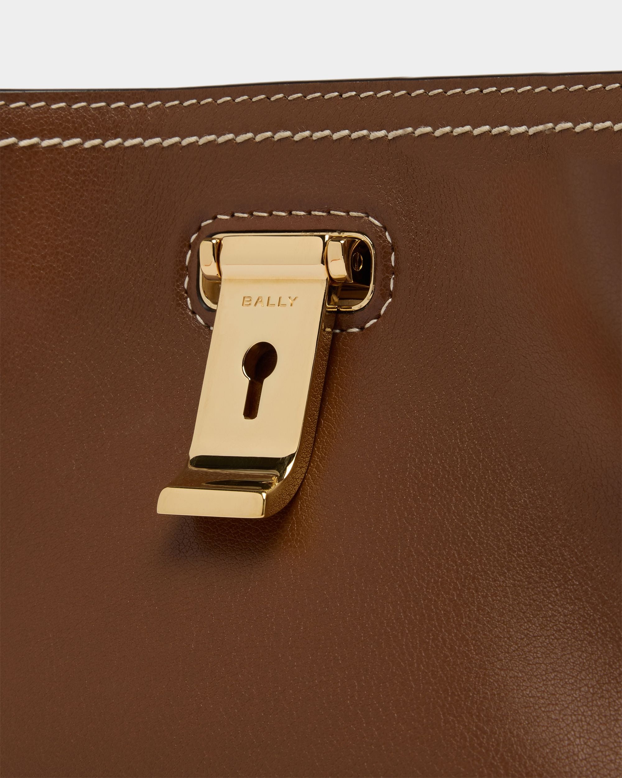 Lock Me Minibag in Brown Leather - Image 6