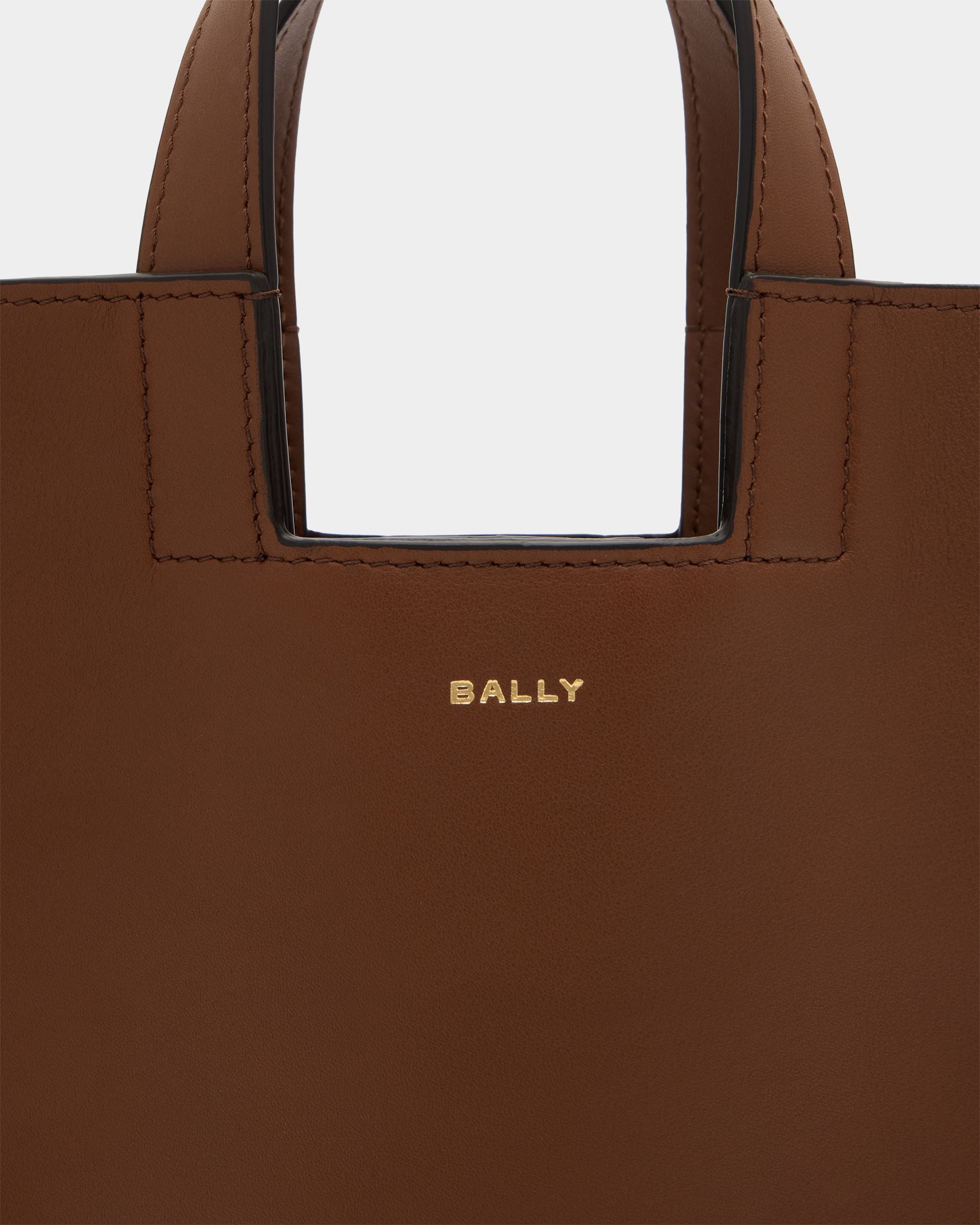 Easy Bally Small Tote Bag in Brown Leather - Image 6
