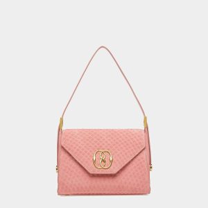 Emblem Top Handle In Quilted Suede