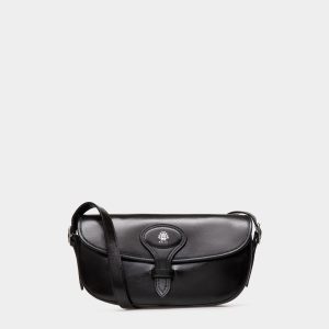 Beckett Crossbody Bag in Black Leather