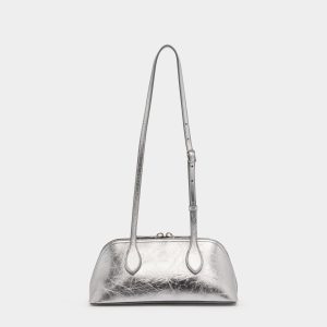 Praline Minibag in Silver Leather