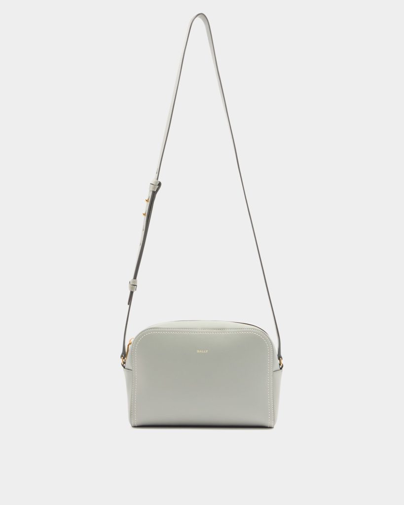 Easy Bally Crossbody Bag in Glacier Grey Leather