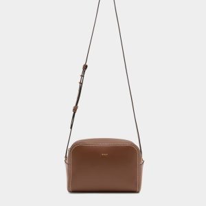 Easy Bally Crossbody Bag in Brown Leather