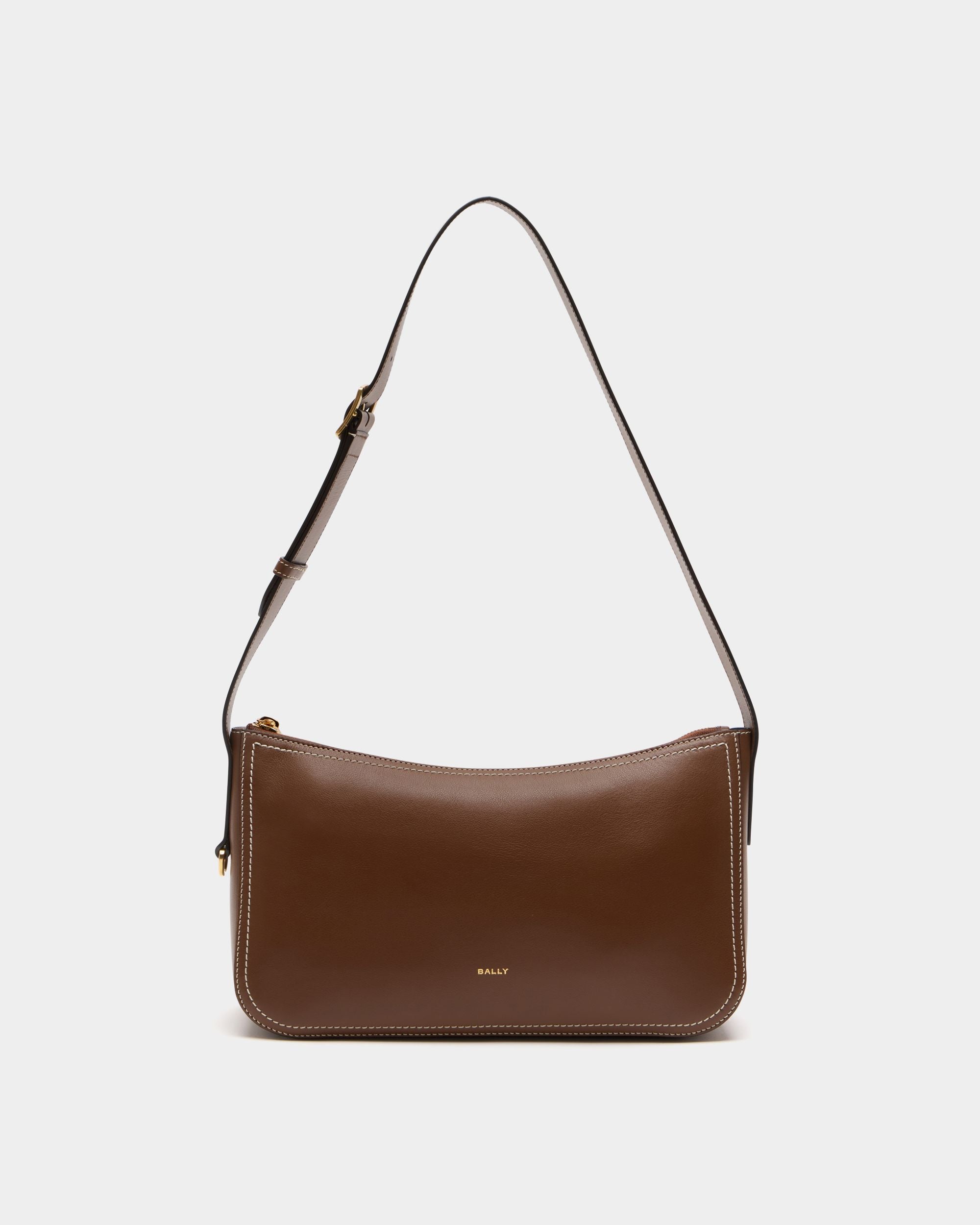 Easy Bally Shoulder Bag in Brown Leather