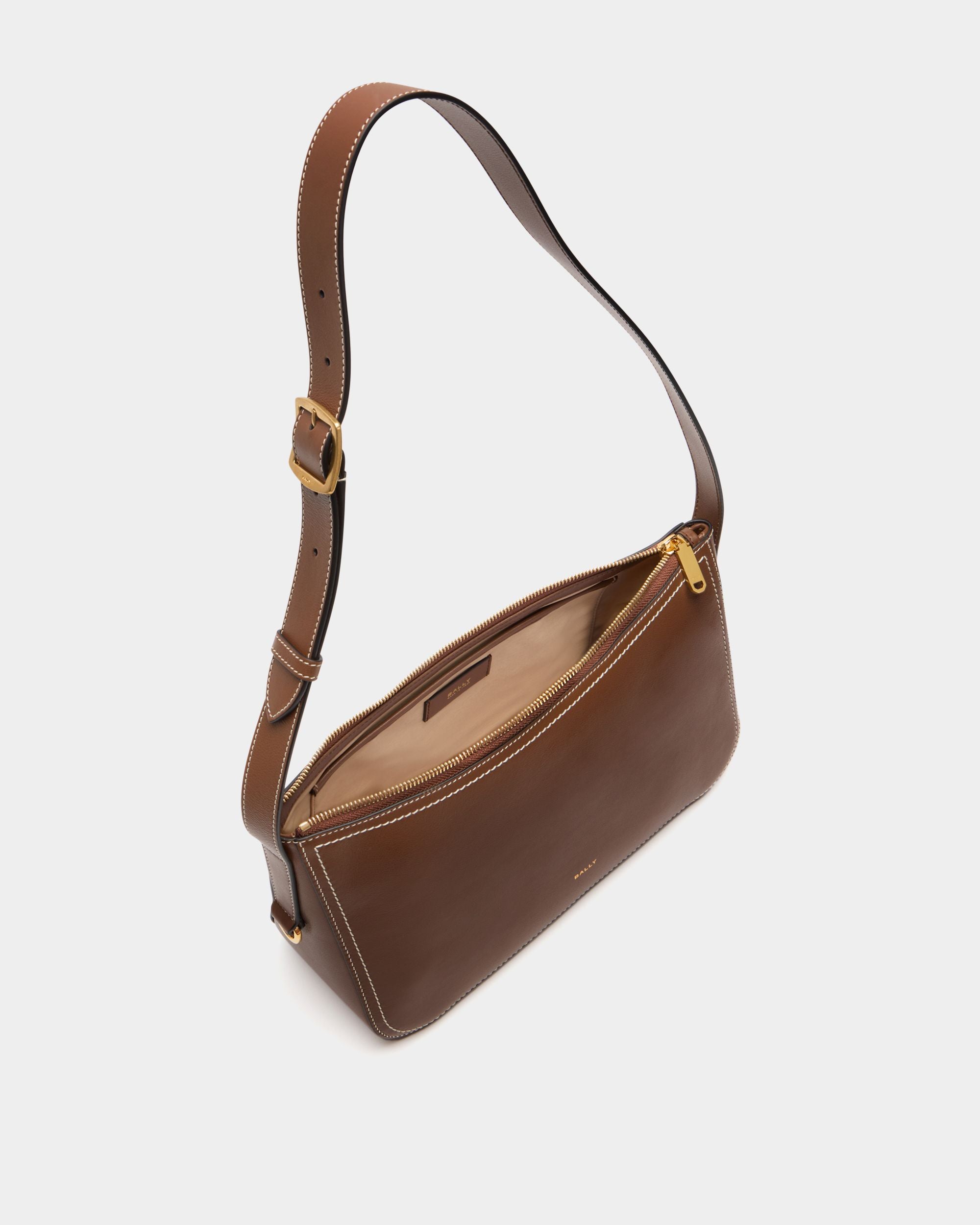 Easy Bally Shoulder Bag in Brown Leather - Image 5