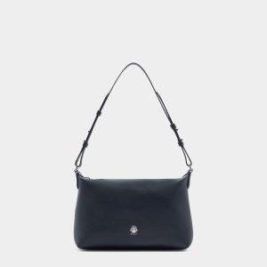 Hera Hobo Bag in Navy Blue Leather