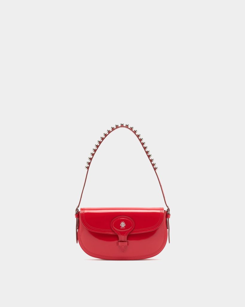 Beckett Small Shoulder Bag in Red Brushed Leather